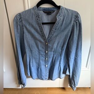 Veronica Beard Light Blue Button Down Shirt